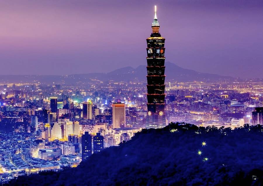 View of Taipei 101 at night