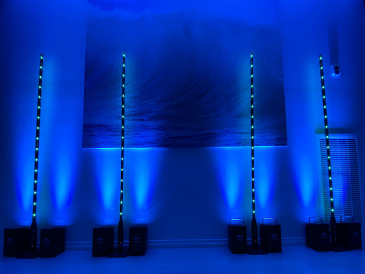 Armada Mobile Disco & DJ Services Chauvet Wireless Lighting Light Blue