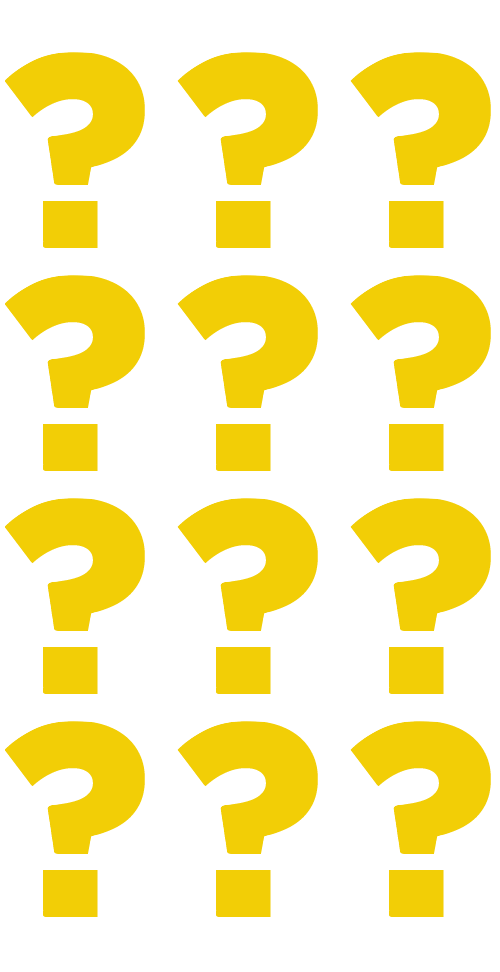 FAQ 12 Yellow Question Marks