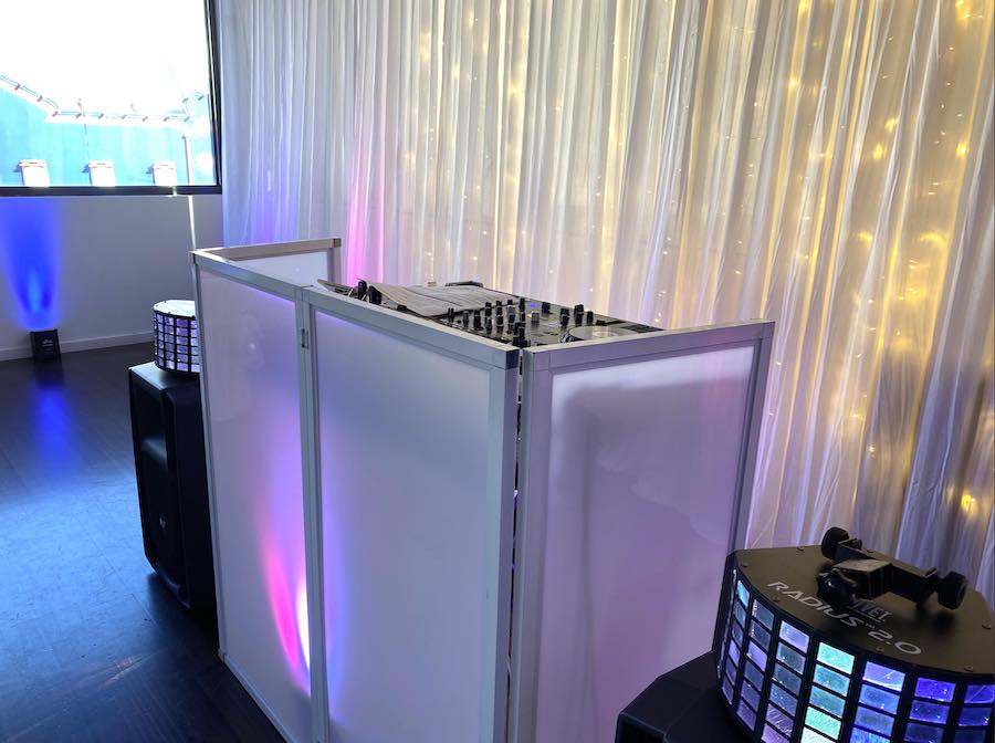 Armada Mobile Disco & DJ Services DJ Setup for a Wedding Reception