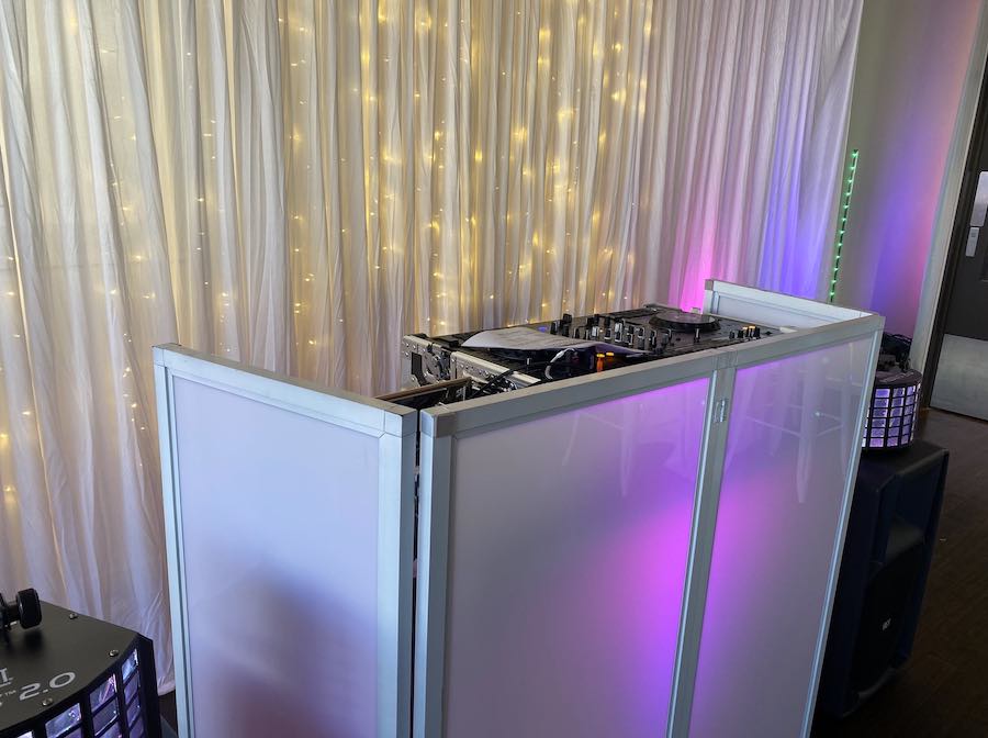 Armada Mobile Disco & DJ Services DJ Setup for a Wedding Reception