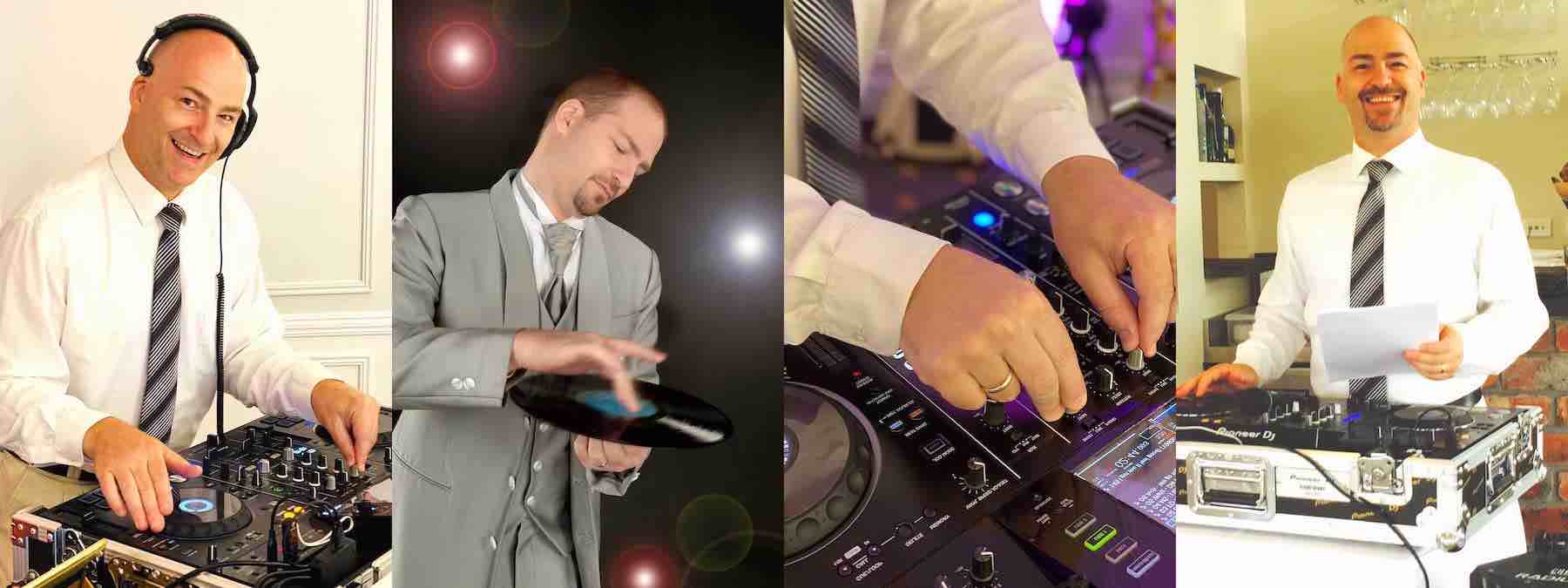 4 images of DJ Ian Wagner on the decks