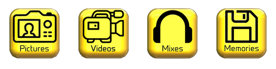 Yellow buttons Pictures Videos Mixes Memories